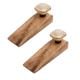 2 Pieces Mustard Square Ceramic Wooden Door Stopper